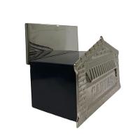 Caixa De Correios Tijolinho Frente E Tampa Traseira Inox 20x25x12cm Cromado