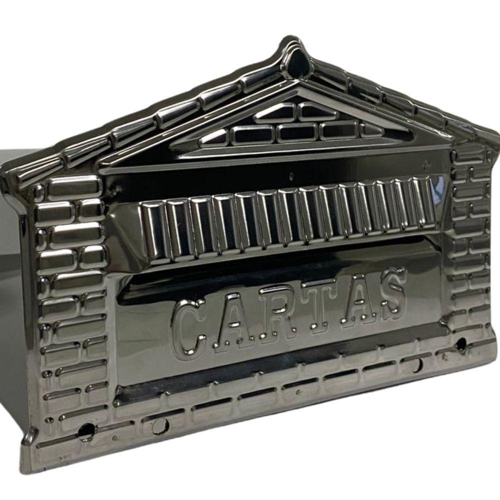 Caixa De Correios Tijolinho Toda Em Inox Grande 20x25x12cm Cromado - 5