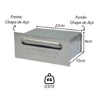 Caixa De Correio Cartas Liza Galvinox Embutir 15x22x9cm - 2