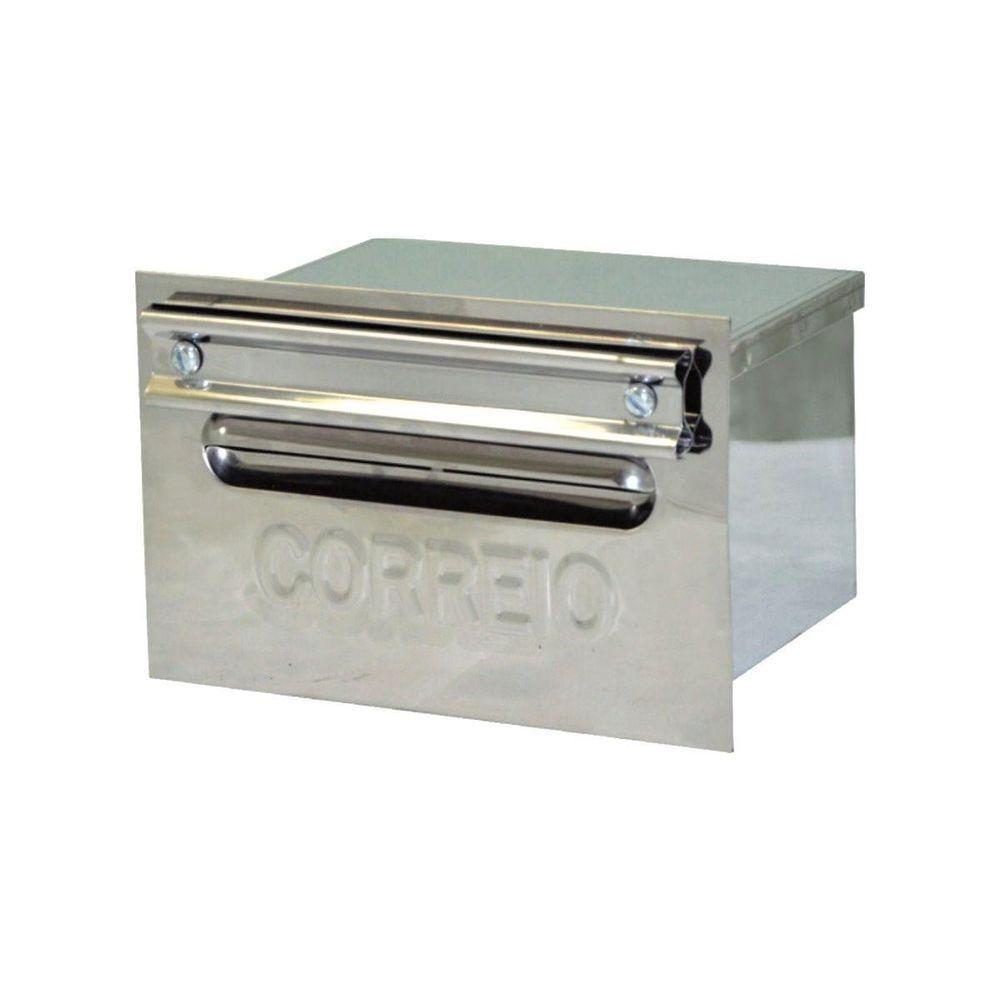 Caixa Correio Cartas Envelope Inox Para Grade 20x21x12cm - 1