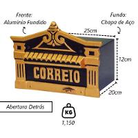 Caixa De Correio Para Cartas Mineira Ouro Detras 20x25x12cm - 2