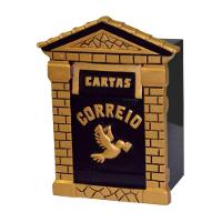Caixa De Correio Para Cartas Cristal Ouro Detras 15x23x30cm - 1