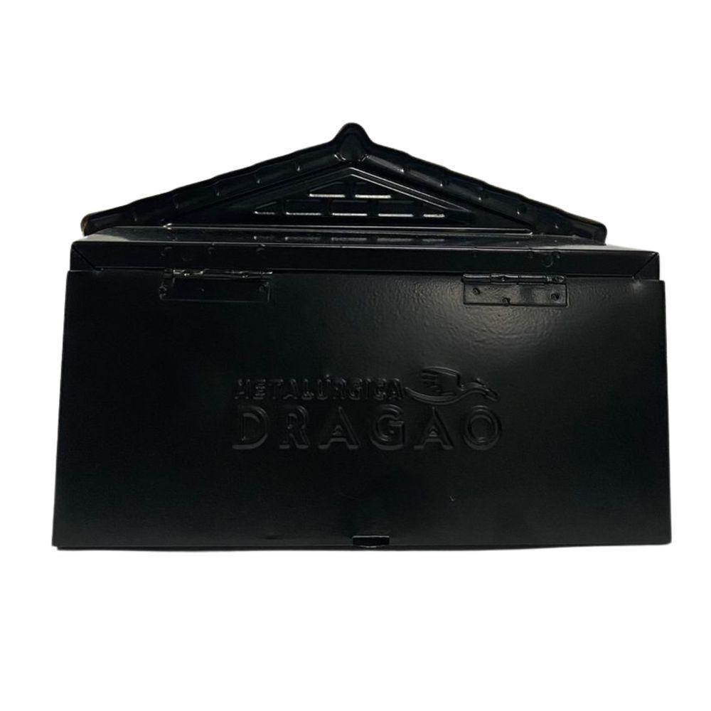 Caixa De Correios Pombinho Preta De Grade Grande 20x25x12cm Preto - 7