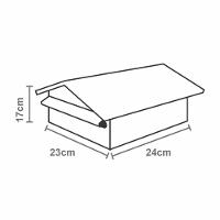 Caixa De Correio Preta Tradicional Suporte Cerca 23 X 17 X 24 Cm - Fp - 5