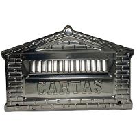 Caixa De Correios Tijolinho Toda Em Inox Pequena 12x25x12cm Cromado - 1