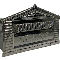 Caixa De Correios Tijolinho Toda Em Inox Pequena 12x25x12cm Cromado - 3