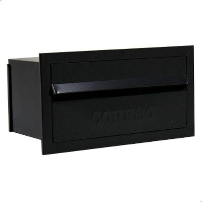 Caixa De Correios Jornal Tamanho 15,5x31,5x12cm Preto