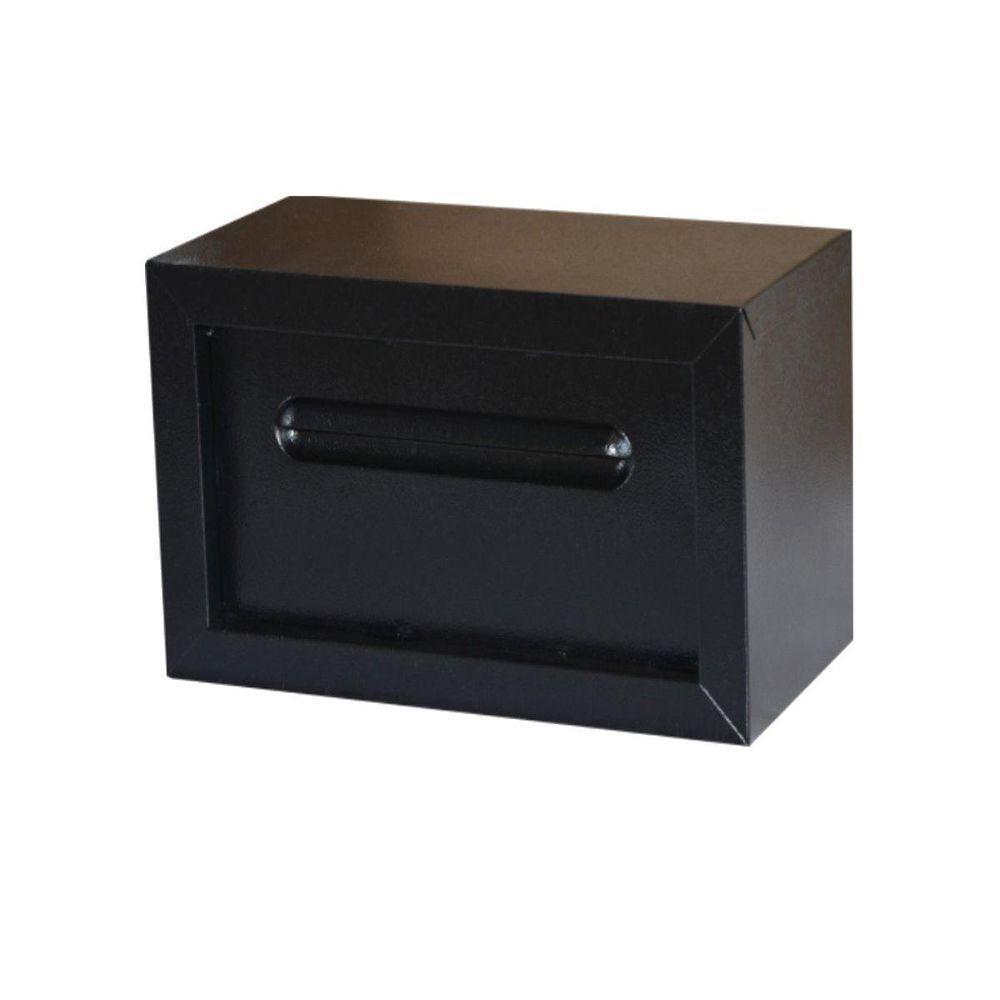 Caixa De Correio Cartas Condomínio Detras Preta 15x30x18cm - 1