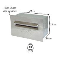 Caixa De Correio Para Cartas Galvinox Revista 20x40x15cm - 2