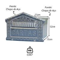 Caixa De Correio Cartas Tijolinho Popular Embutir 15x21x12cm - 2