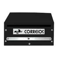 Caixa De Correio Preta Retangular Cartas 20 X 10 X 15 Cm - Fp - 2