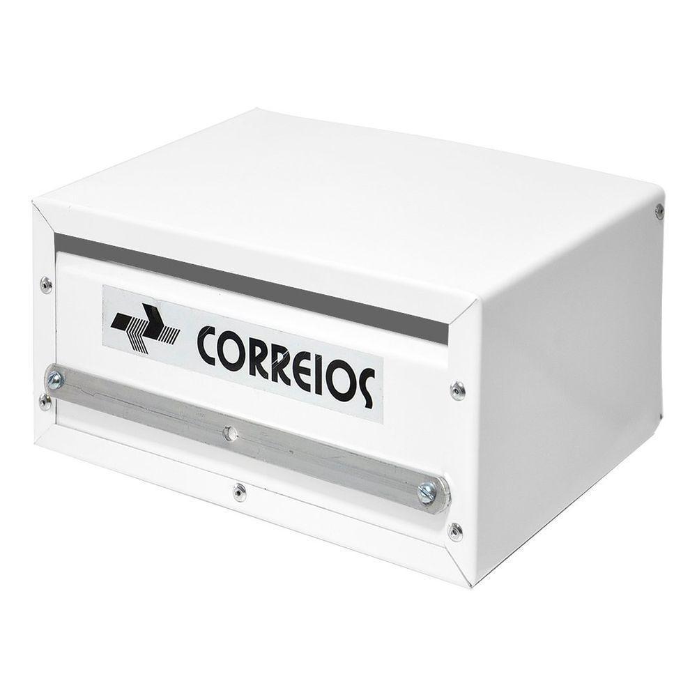 Caixa De Correio Branca Retangular Cartas 20 X 10 X 15 Cm - Fp - 1