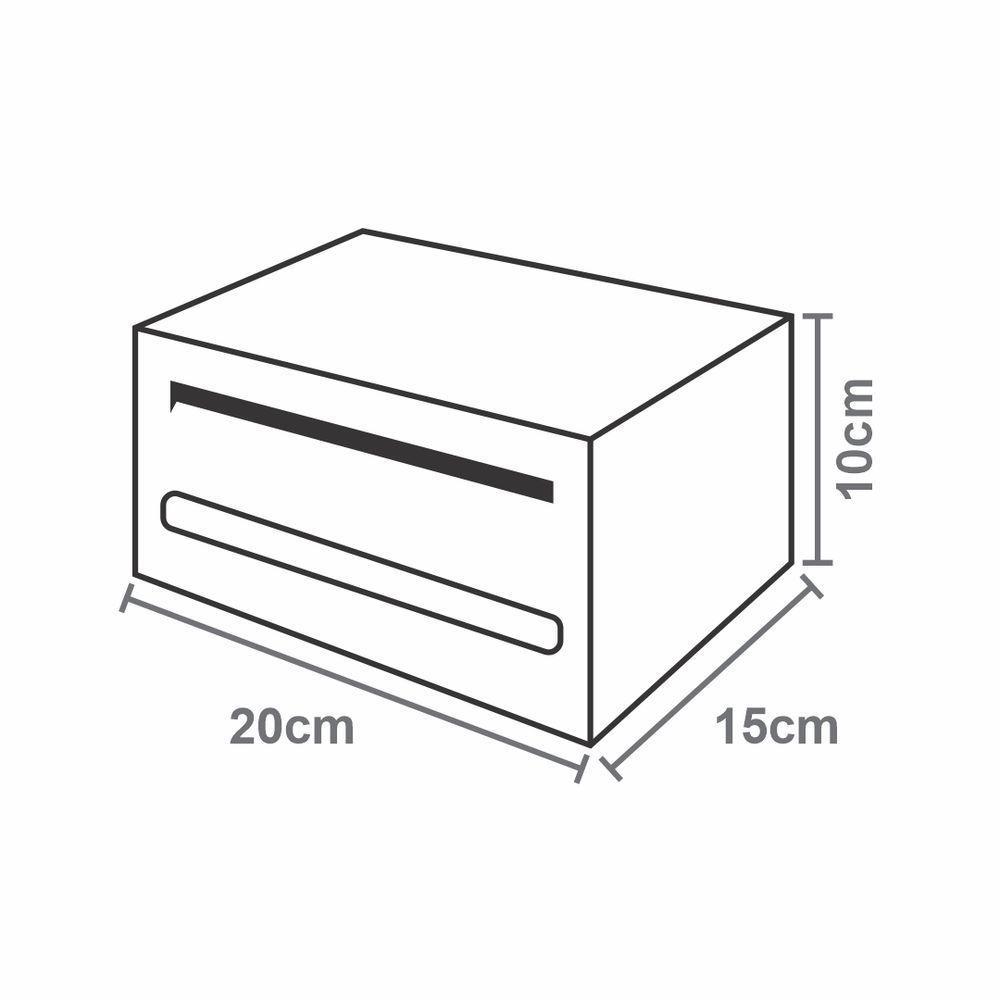 Caixa De Correio Branca Retangular Cartas 20 X 10 X 15 Cm - Fp - 3