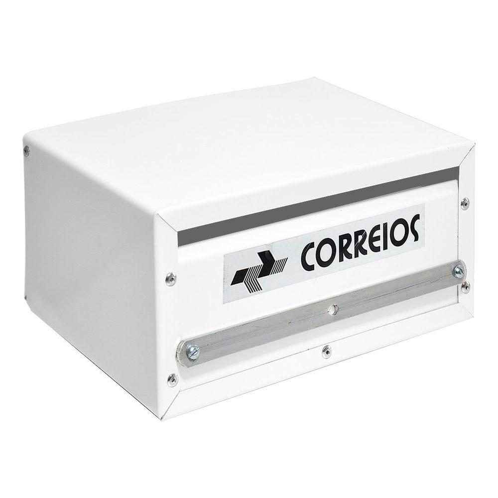Caixa De Correio Branca Retangular Cartas 20 X 10 X 15 Cm - Fp - 5