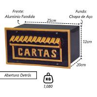 Caixa De Correio Para Cartas Inglesa Ouro Detras 20x25x12cm - 2