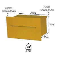 Caixa De Correio Cartas Brasileirinha Embutir 15x21x12cm - 2