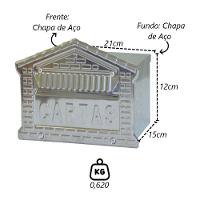 Caixa Correio Cartas Tijolinho Galvinox Embutir 15x21x12cm - 2