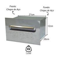 Caixa De Correio Para Cartas Galvinox Embutir 20x21x12cm - 2
