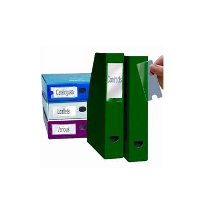 Porta Etiquetas Auto Adesivo Transparente Caixa 200 Unidades