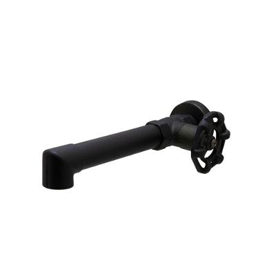 Torneira Pia Lavatório Banheiro Parede Industrial Rustico Preto Fosco Base Metal Luxo