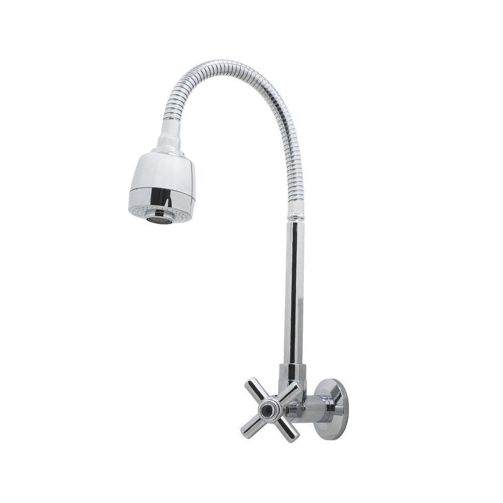 Torneira Gourmet Cozinha Parede Cromado 2 Jatos Luxo 1/4v - 1