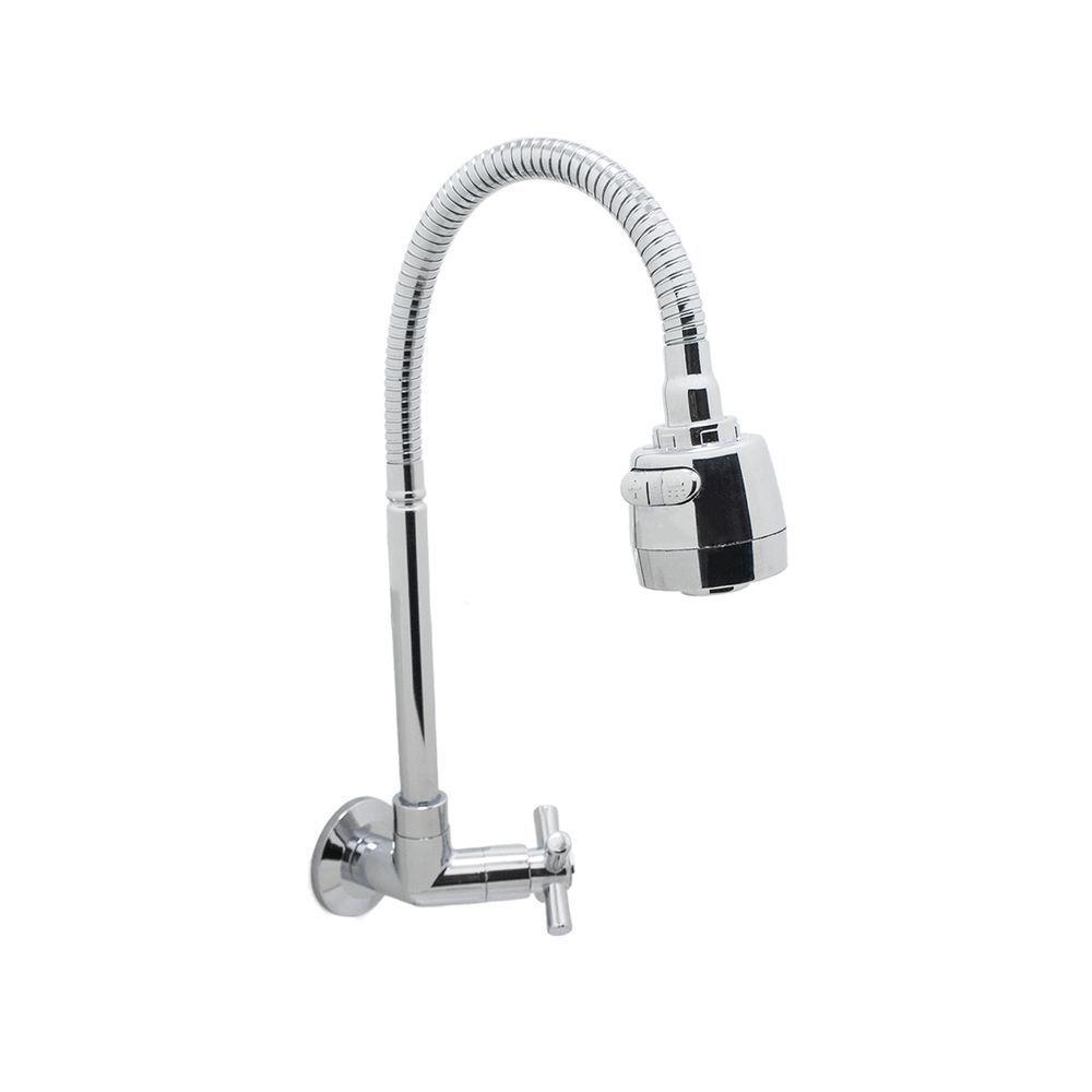 Torneira Gourmet Cozinha Parede Cromado 2 Jatos Luxo 1/4v - 3