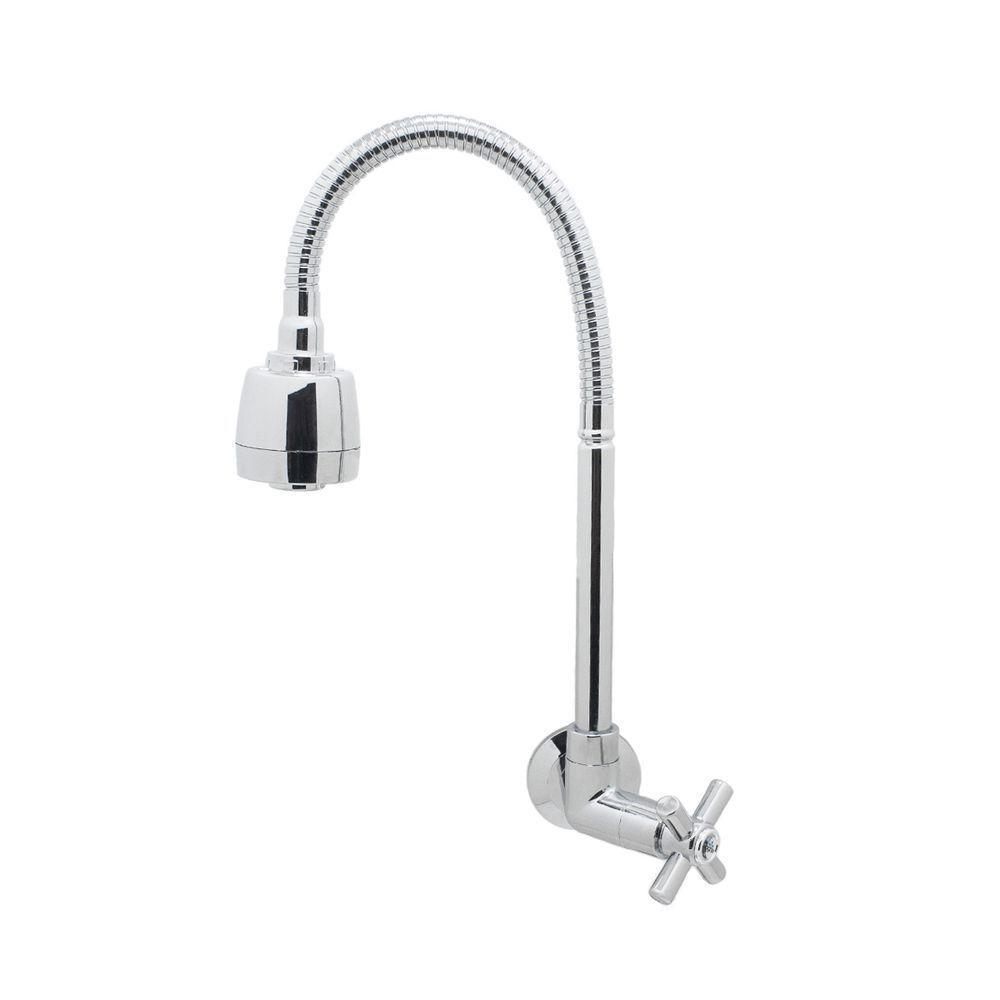 Torneira Gourmet Cozinha Parede Cromado 2 Jatos Luxo 1/4v - 5