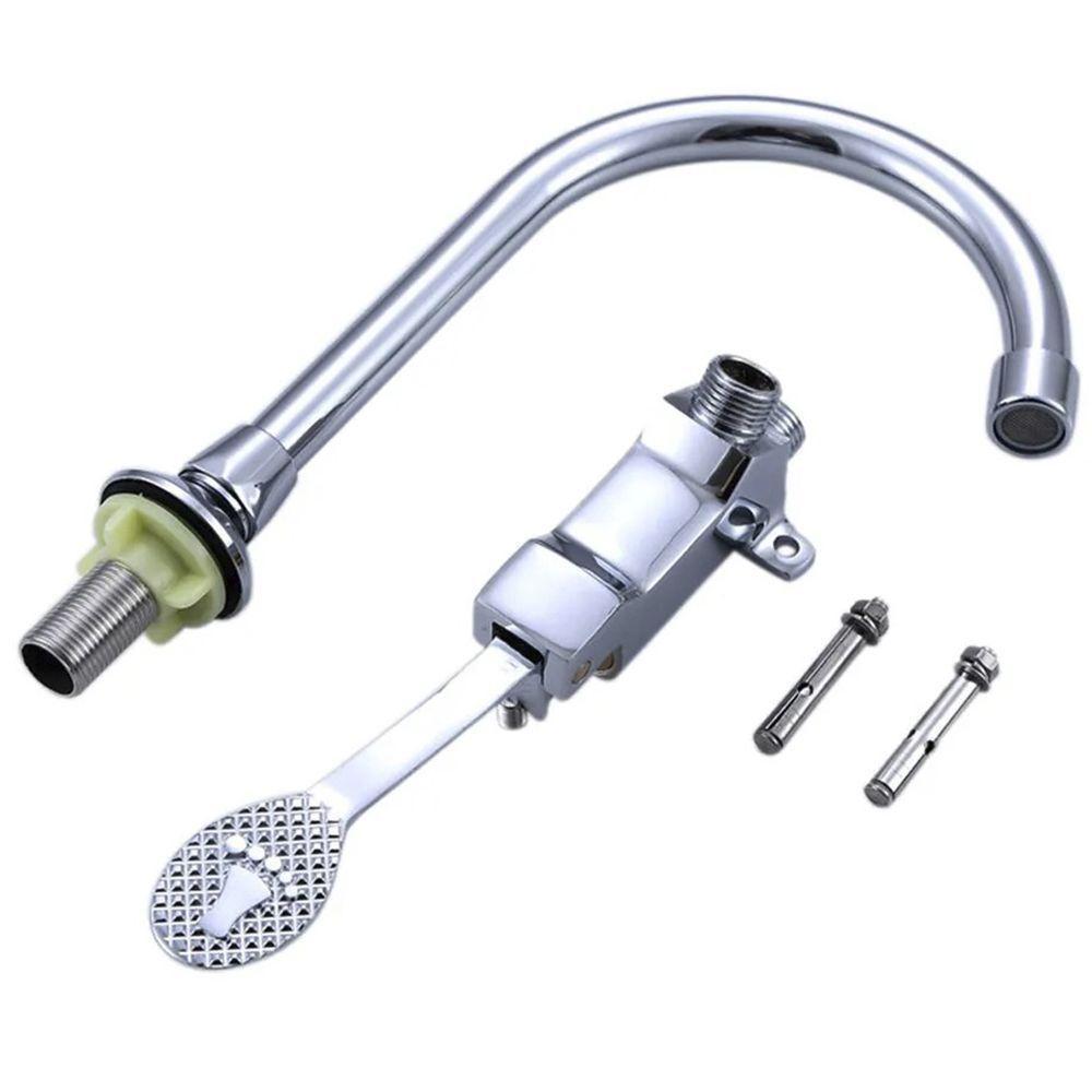 Torneira Valvula Acionamento Pedal Kit 2 Uni Higienica Sem Mao Pe Hospital Clinica Laboratorio Medico Banheiro Cozinha - 2