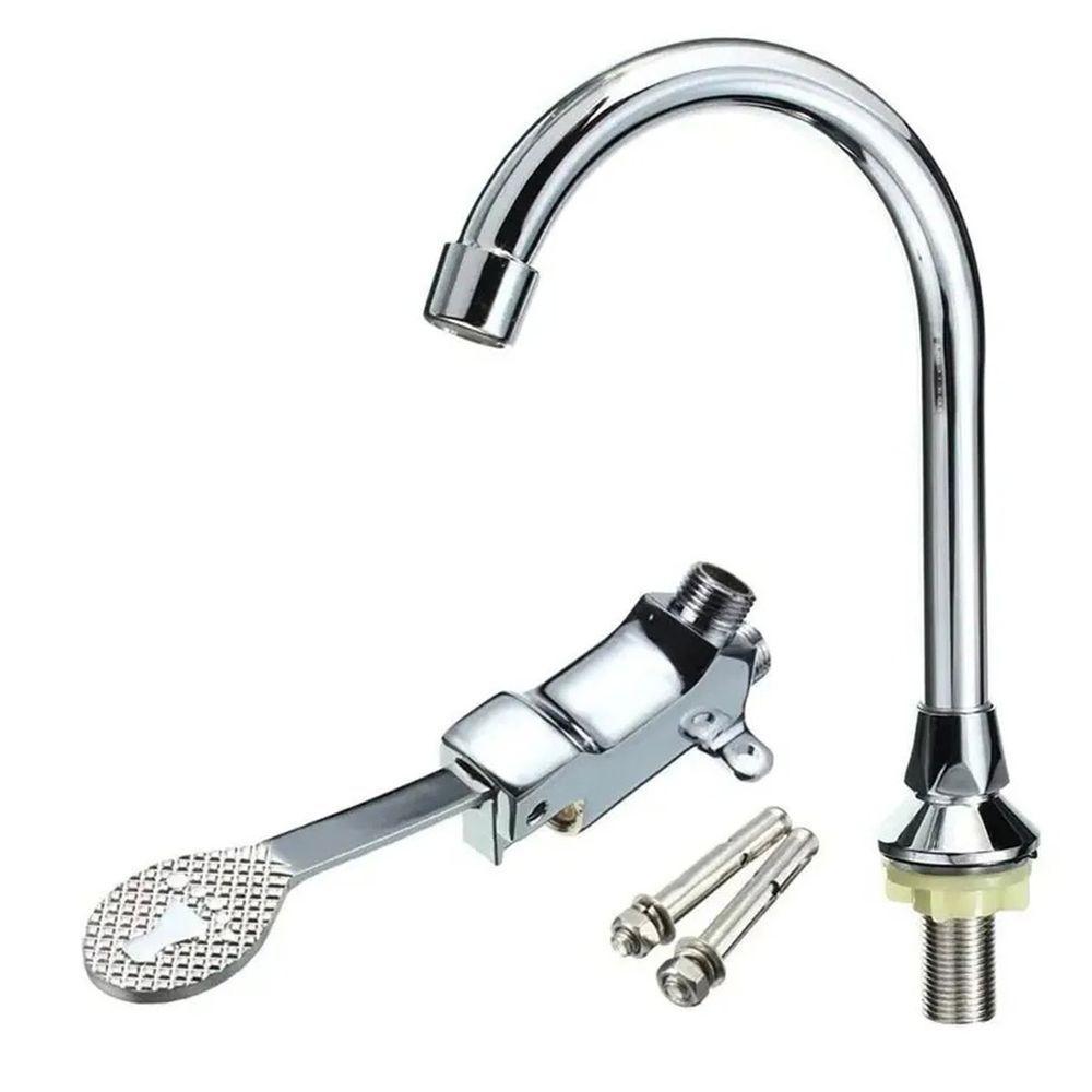 Torneira Valvula Acionamento Pedal Kit 2 Uni Higienica Sem Mao Pe Hospital Clinica Laboratorio Medico Banheiro Cozinha - 3