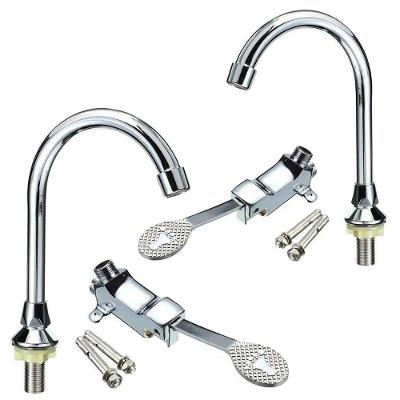 Torneira Valvula Acionamento Pedal Kit 2 Uni Higienica Sem Mao Pe Hospital Clinica Laboratorio Medico Banheiro Cozinha