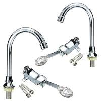 Torneira Valvula Acionamento Pedal Kit 2 Uni Higienica Sem Mao Pe Hospital Clinica Laboratorio Medico Banheiro Cozinha - 1