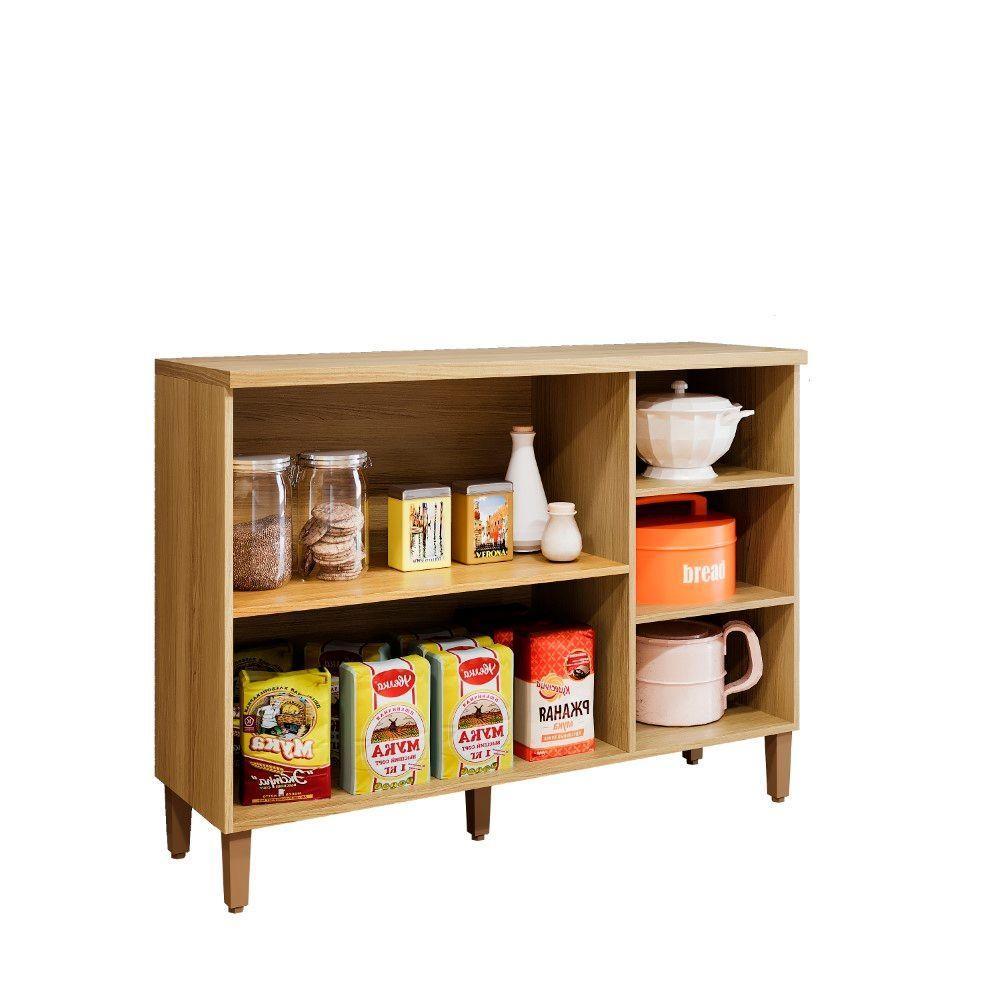 Balcão Vega Arte Móveis 03 Portas Cinamomo-off - 3