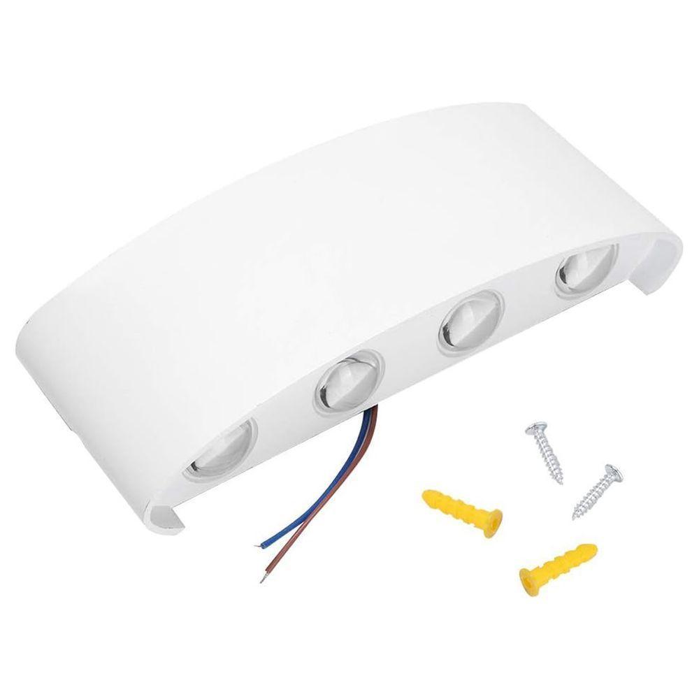 Arandela Luminaria 8w Parede Iluminaçao 8 Fachos Led Decoraçao Casa Rua Garagem Predio Quintal Jardim Varanda Segurança - 3