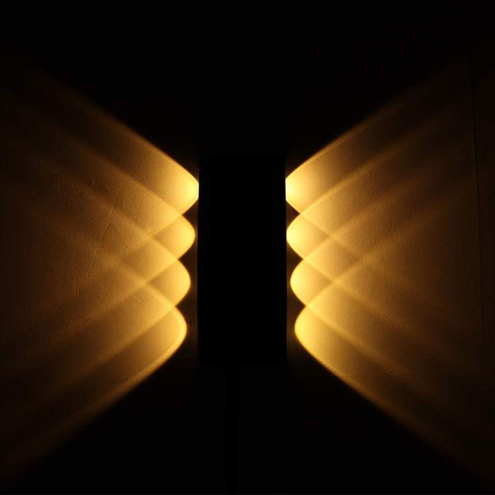 Arandela Luminaria 8w Parede Iluminaçao 8 Fachos Led Decoraçao Casa Rua Garagem Predio Quintal Jardim Varanda Segurança - 5