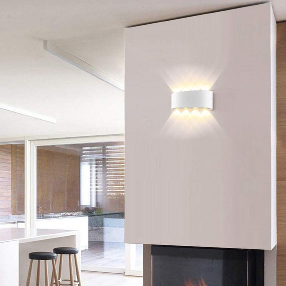 Arandela Luminaria 8w Parede Iluminaçao 8 Fachos Led Decoraçao Casa Rua Garagem Predio Quintal Jardim Varanda Segurança - 6