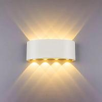 Arandela Luminaria 8w Parede Iluminaçao 8 Fachos Led Decoraçao Casa Rua Garagem Predio Quintal Jardim Varanda Segurança
