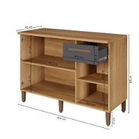 Balcão Titanium 3 Portas Arte Móveis Cinamomo-grafite - 2