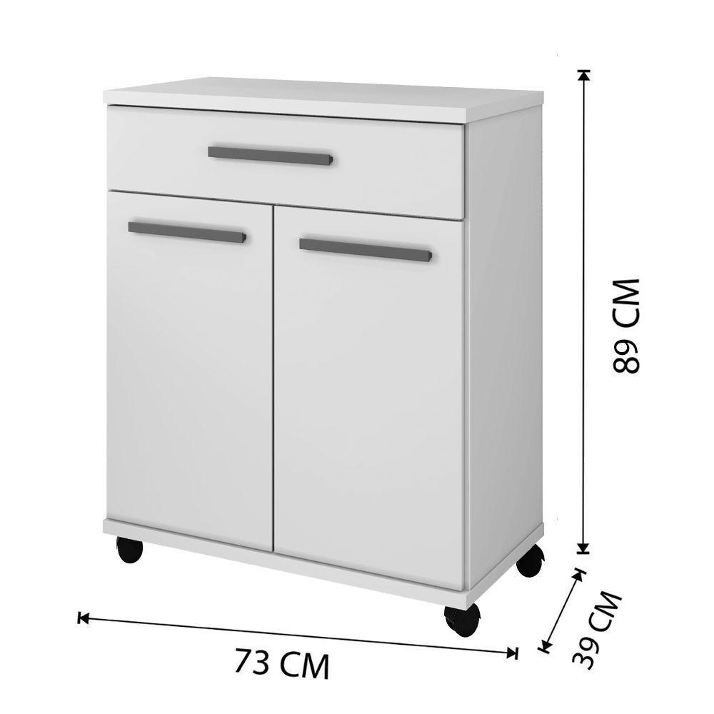 Balcão Londrina 02 Portas Arte Móveis Cinamomo-grafite - 2