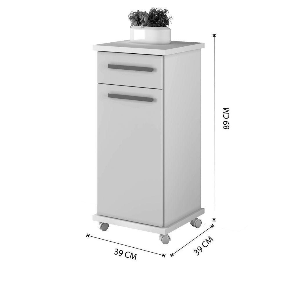 Balcão Palmas Arte Móveis 01 Gavetas Cinamomo-grafite - 2