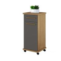 Balcão Palmas Arte Móveis 01 Gavetas Cinamomo-grafite - 1