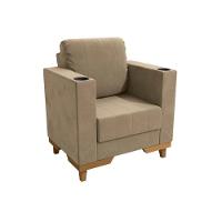 Poltrona Maya Kappesberg Veludo Bege - 2