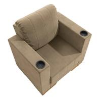 Poltrona Maya Kappesberg Veludo Bege - 5