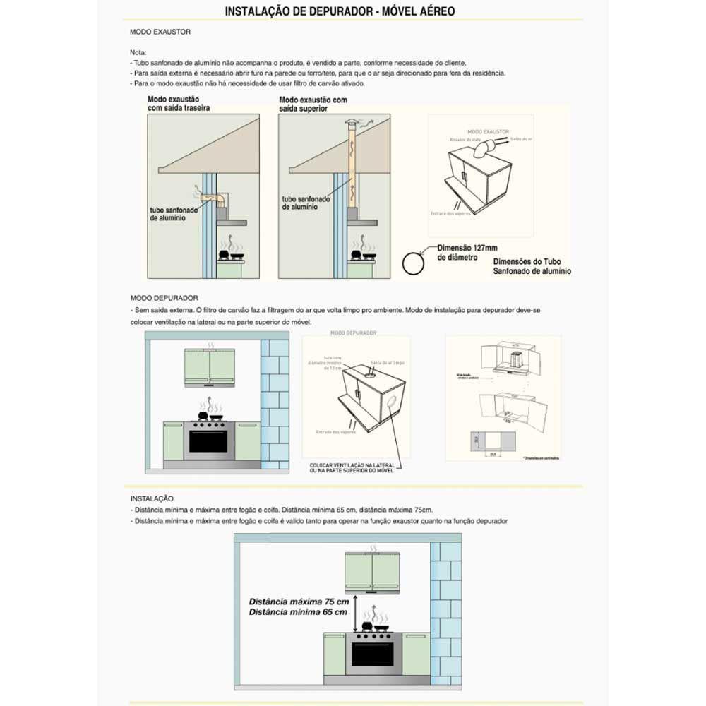 Depurador De Embutir Inox 90Cm Compact New Inox 220V - 3