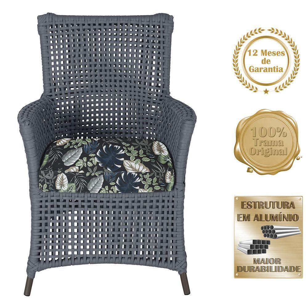 Poltronas Igapó Alumínio Pintura Marrom Corda Náutica E1 Prata - 5