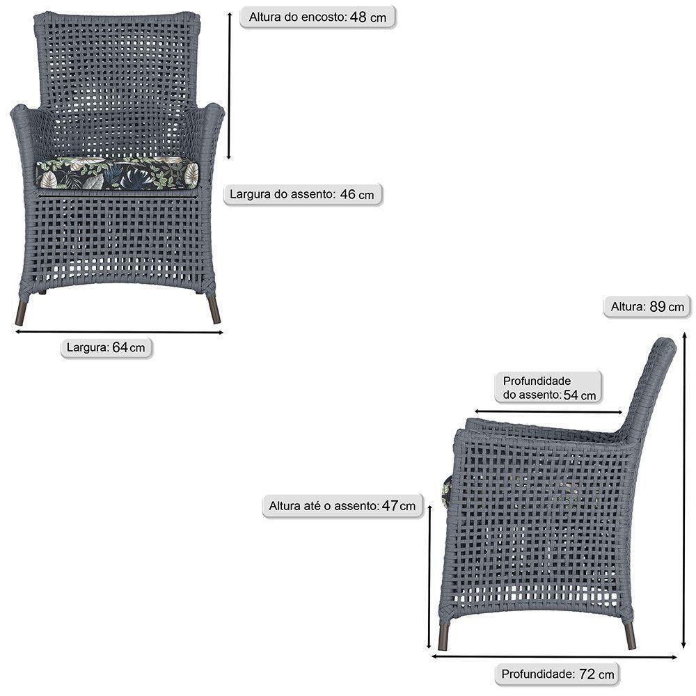 Poltronas Igapó Alumínio Pintura Marrom Corda Náutica E1 Prata - 6
