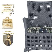 Poltronas Igapó Alumínio Pintura Marrom Corda Náutica E1 Prata