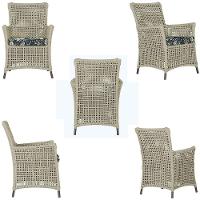 Poltronas Igapó Alumínio Pintura Marrom Corda Náutica E1 Rami - 3