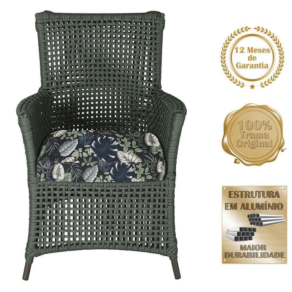 Poltronas Igapó Alumínio Pintura Marrom Corda Náutica E1 Verde - 3