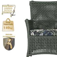 Poltronas Igapó Alumínio Pintura Marrom Corda Náutica E1 Verde - 2