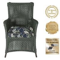 Poltronas Igapó Alumínio Pintura Marrom Corda Náutica E1 Verde - 3